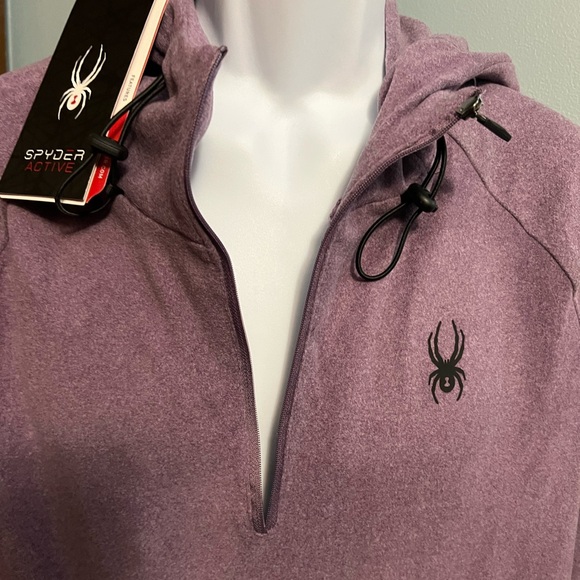 ☃️$5☃️ Spyder Lavender Half-Zip Lightweight Hoodie NWT (damaged zipper) NWT - Picture 3 of 5
